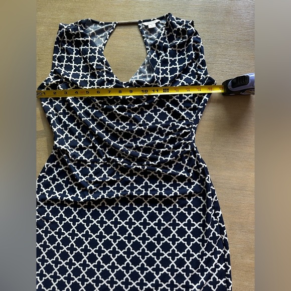 Nautica Navy and White Geometric Midi Dress - Picture 5 of 7